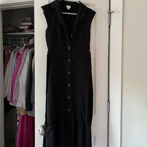 a new day Black Button-Down Maxi Dress
